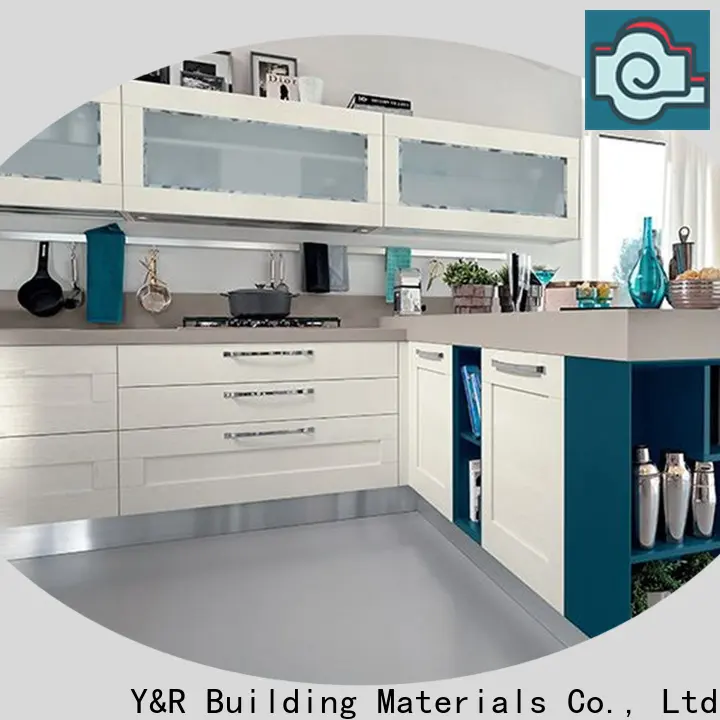 Latest white gloss laminate kitchen cabinets company 1