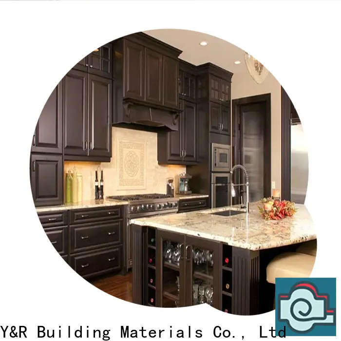 Y&r Furniture Latest traditional black kitchen cabinets manufacturers 1