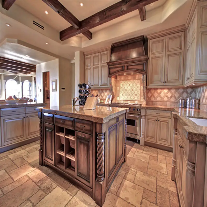 High-quality traditional oak cabinets for business 1