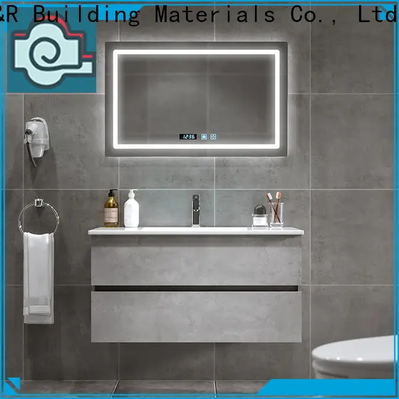 Y&r Furniture solid wood floating bathroom vanity for business 1