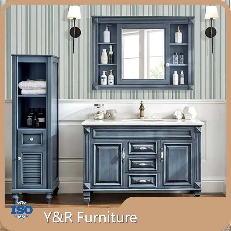 Customizedhigh Gloss Bathroom Cabinet Assemble Or Knock Down L/C 1