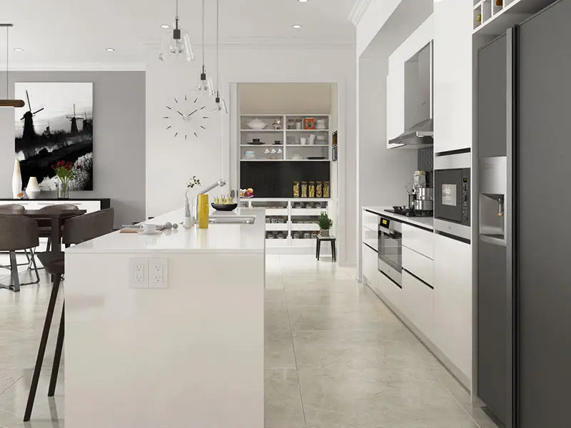 Custom Mademodern Kitchen Drawers Design Assemble Or Knock Down Maple/Oak/Solid Wood/MDF/melaminated Particle Board/PVC/ Polywood 2