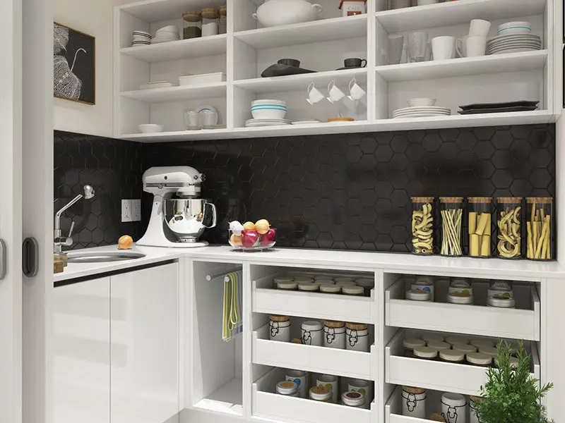 Custom Mademodern Kitchen Drawers Design Assemble Or Knock Down Maple/Oak/Solid Wood/MDF/melaminated Particle Board/PVC/ Polywood 3