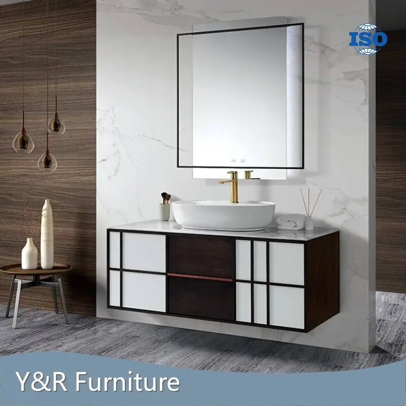 Bathroom Furniture Cabinet Maple/Oak/Solid Wood/MDF/melaminated Particle Board/PVC/ Polywood - - Y&R Furniture 1