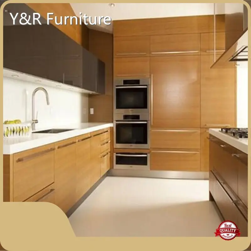 New Modern Wood Grain Kitchen Cabinets Manufacturers 1