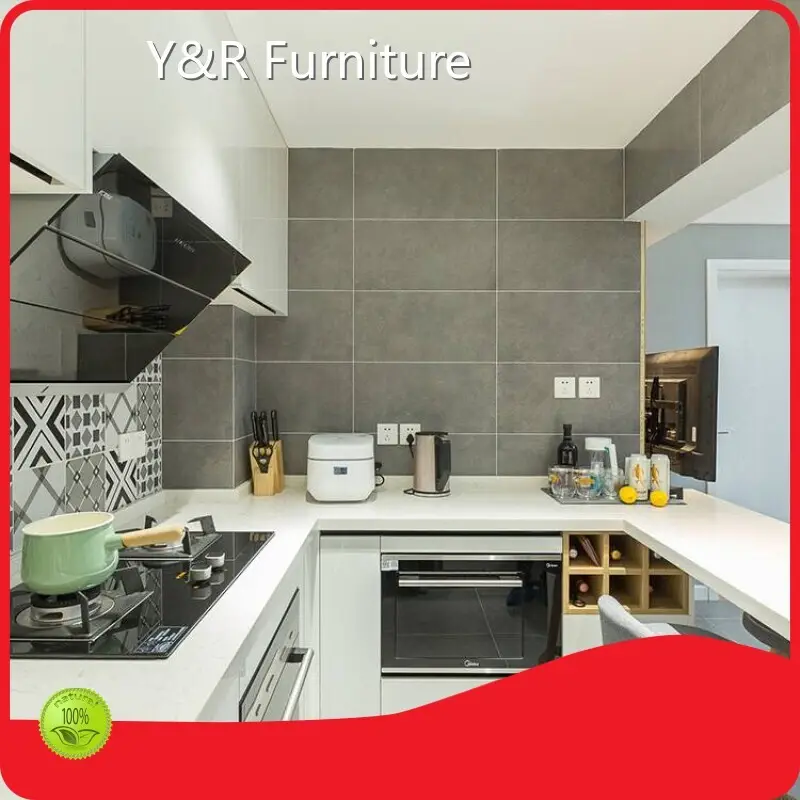 Y&R Furniture Dark Wood Modern Kitchen Maple/Oak/Solid Wood/MDF/melaminated Particle Board/PVC/ Polywood Dark Wood Modern Kitchensuppliers 1