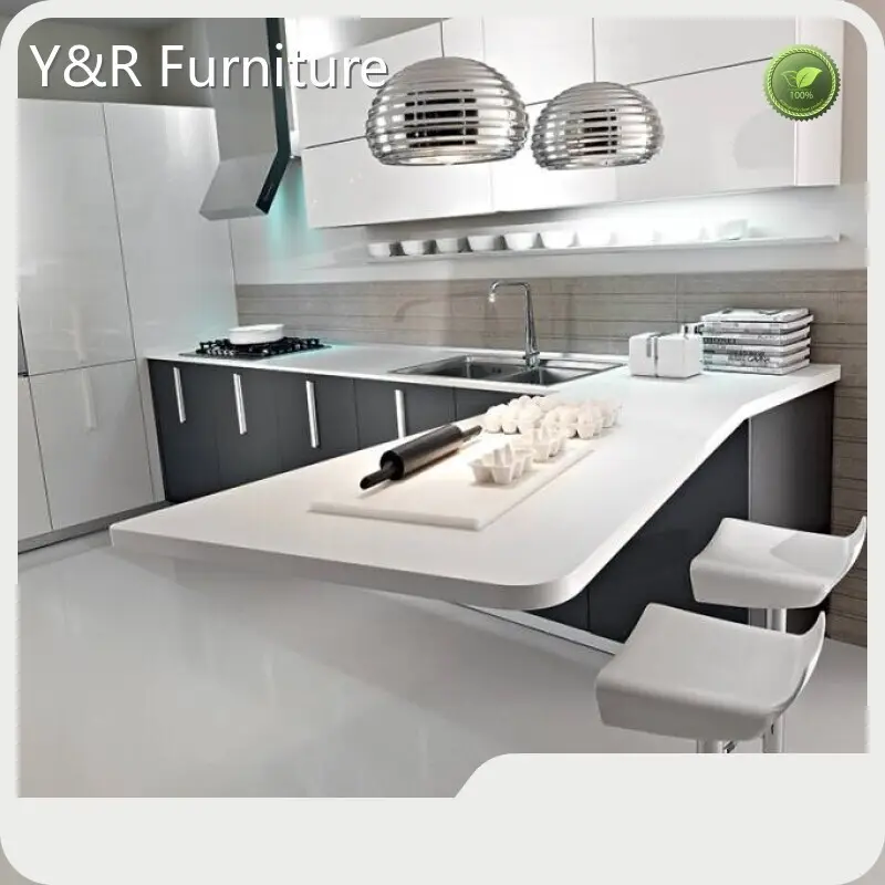 Contemporary Kitchen Wood Cabinets Suppliers Maple/Oak/Solid Wood/MDF/melaminated Particle Board/PVC/ Polywood 1