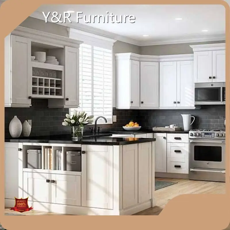 Professional Dark Wood Modern Kitchen Factory Price 1