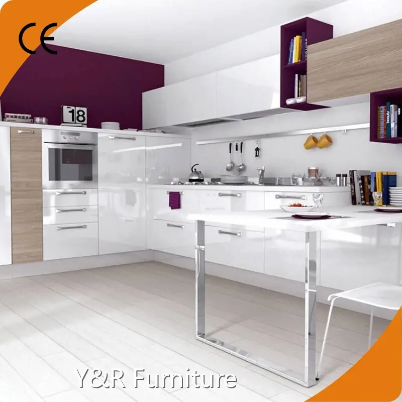 Modern Wood Cabinets for Kitchen Maple/Oak/Solid Wood/MDF/melaminated Particle Board/PVC/ Polywoodfactory Price 1