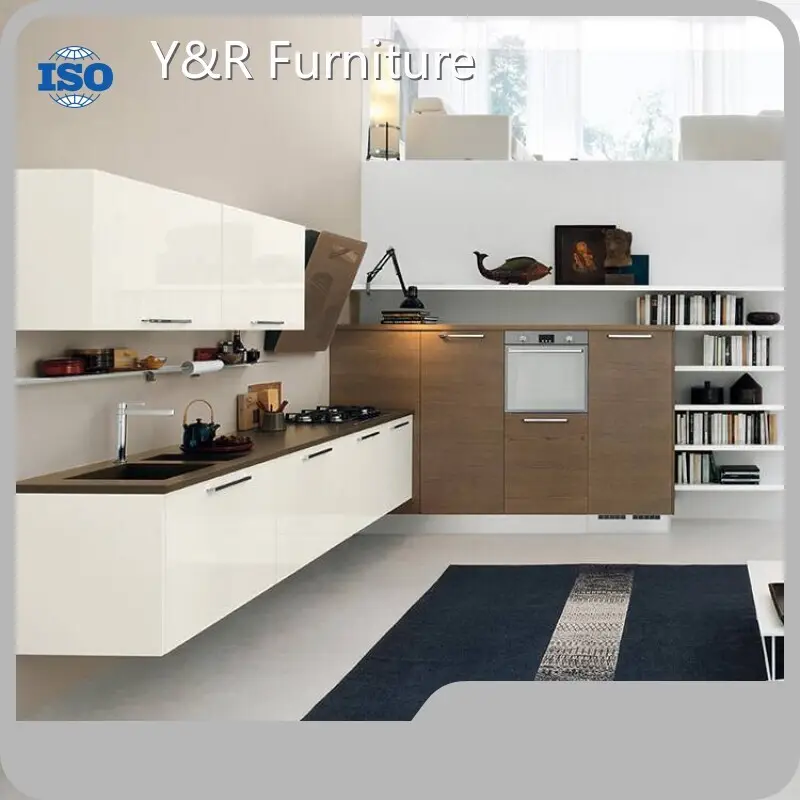 Wood and White Modern Kitchen T/T 20-45 Dayssuppliers 1