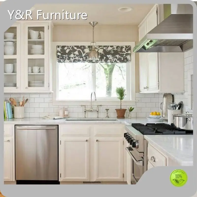 Modern Kitchen with Wood Cabinets Assemble Or Knock Down by Y&R Furniture 1