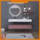 Y&R Furniture Double Bathroom Vanity Maple/Oak/Solid Wood/MDF/melaminated Particle Board/PVC/ Polywoodprice 1