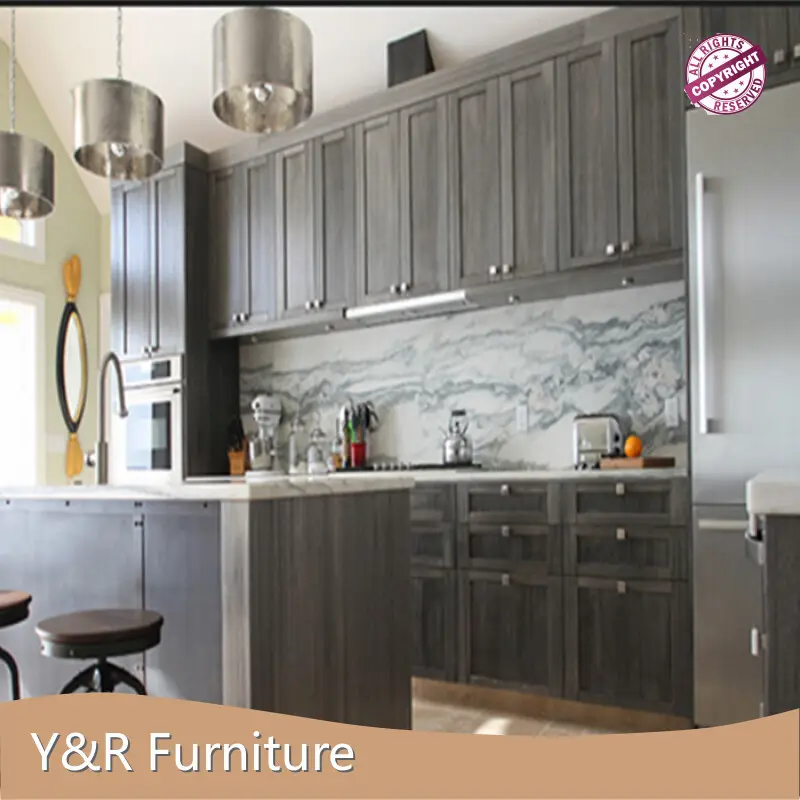 Y&R Furniture Custom Modern Kitchen Cabinets Maple/Oak/Solid Wood/MDF/melaminated Particle Board/PVC/ Polywoodfactory 1