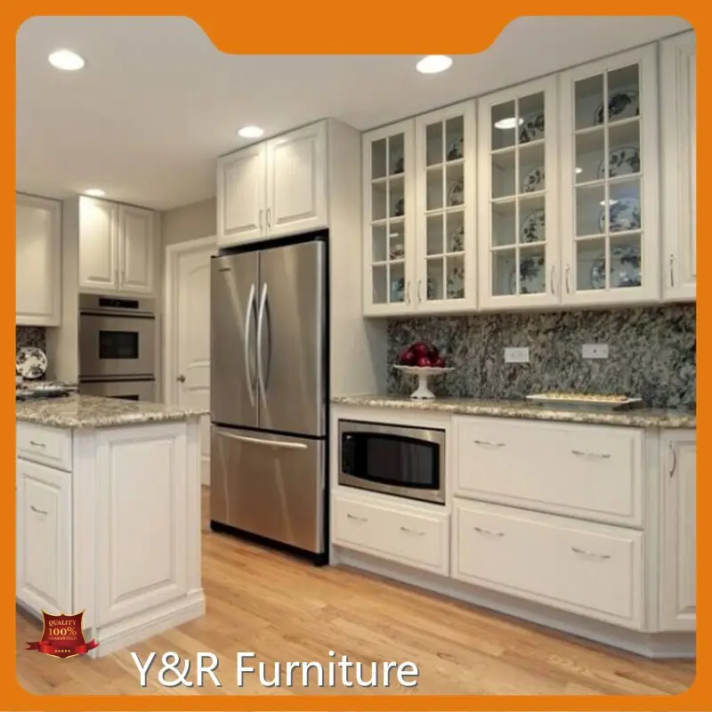 Custom Made Wood Modern Kitchen Factory Price 1