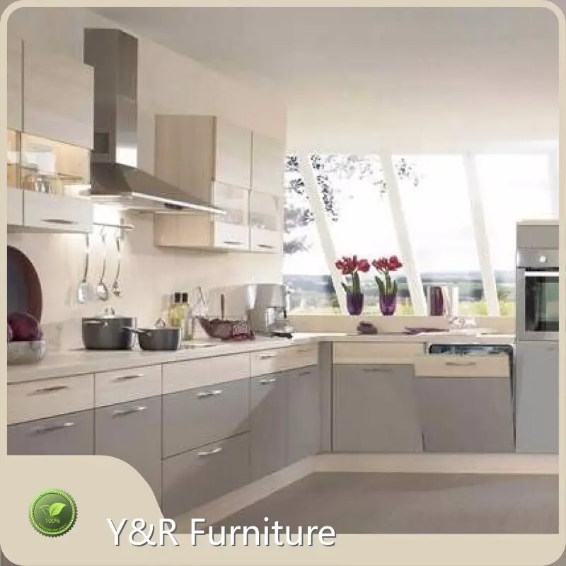 Wood and White Modern Kitchen Assemble Or Knock Down by Y&R Furniture 1