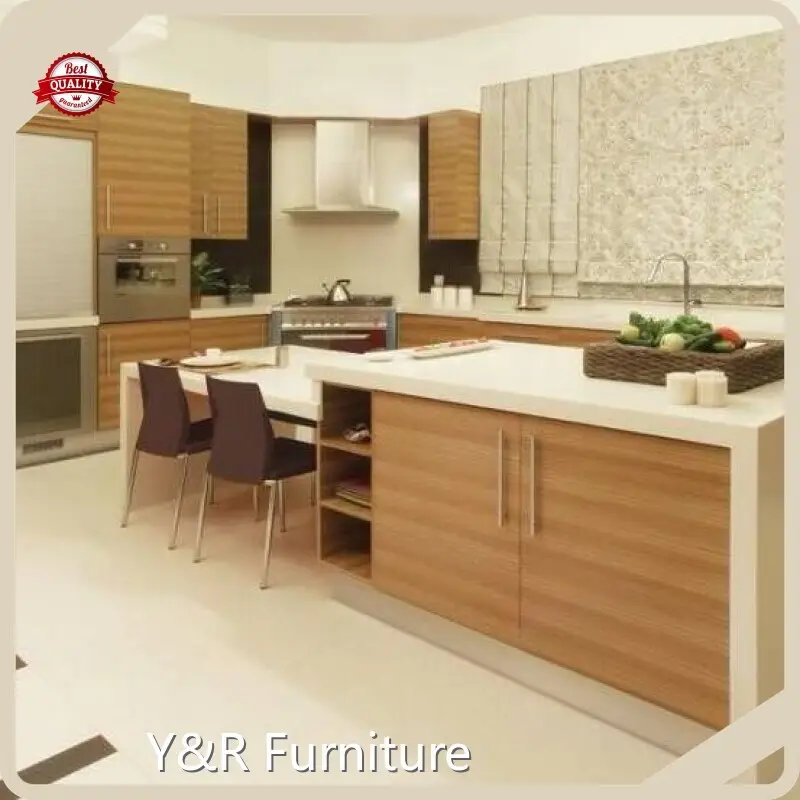 Modern Kitchen with Wood Cabinets Maple/Oak/Solid Wood/MDF/melaminated Particle Board/PVC/ Polywood - - Y&R Furniture 1