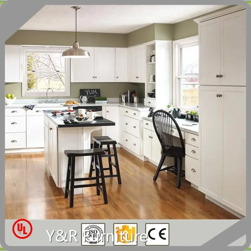 Dark Wood Modern Kitchen Cabinets 20-45 Days by Y&R Furniture 1
