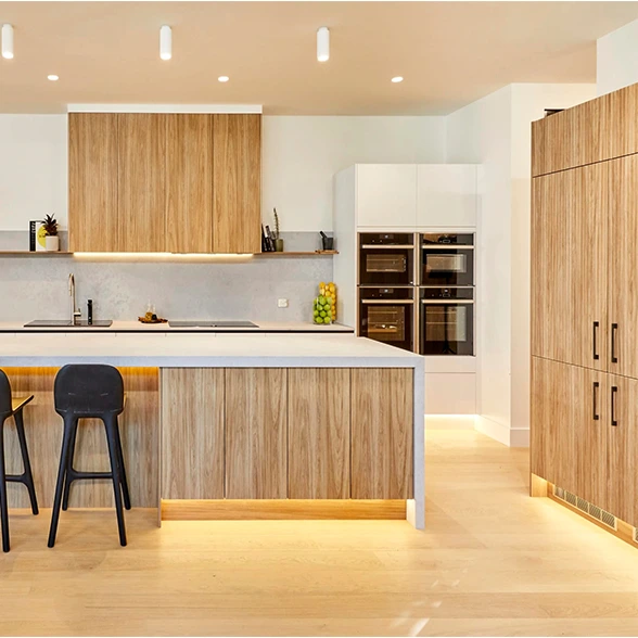 Modern high-quality woodgrain melamine material cabinets 1