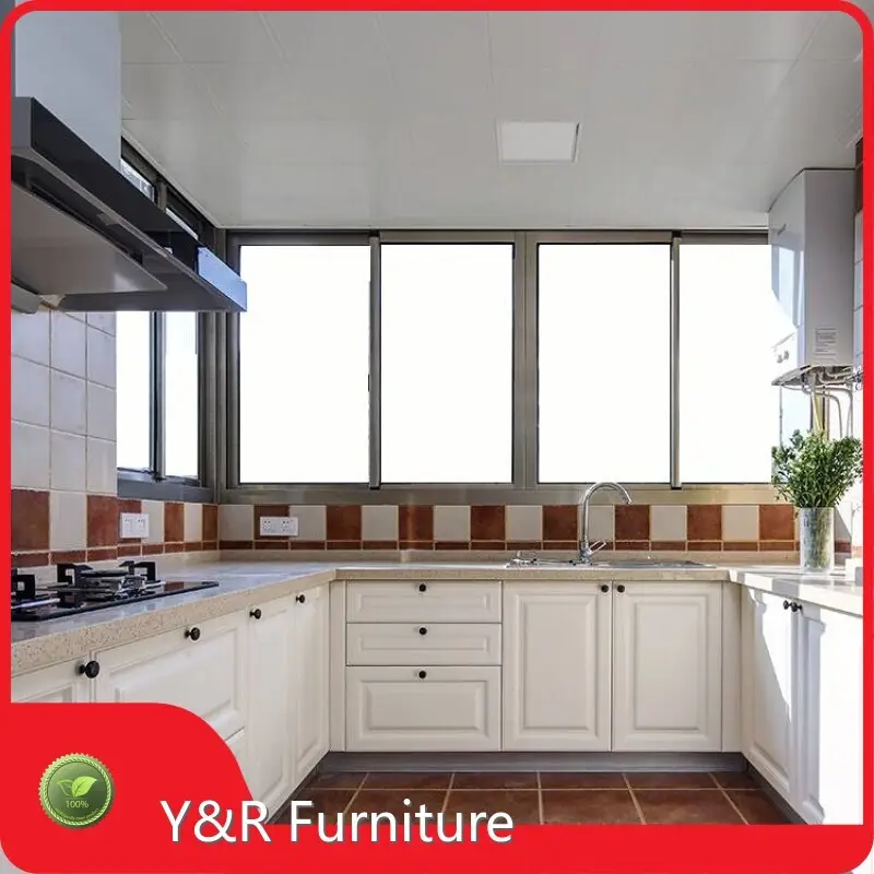 Modern White Wood Kitchen Cabinets L/C by Y&R Furniture 1