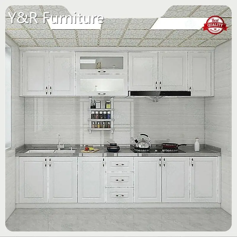 Dark Wood Modern Kitchen Cabinets Assemble Or Knock Down 20-45 Daysfor Sale 1