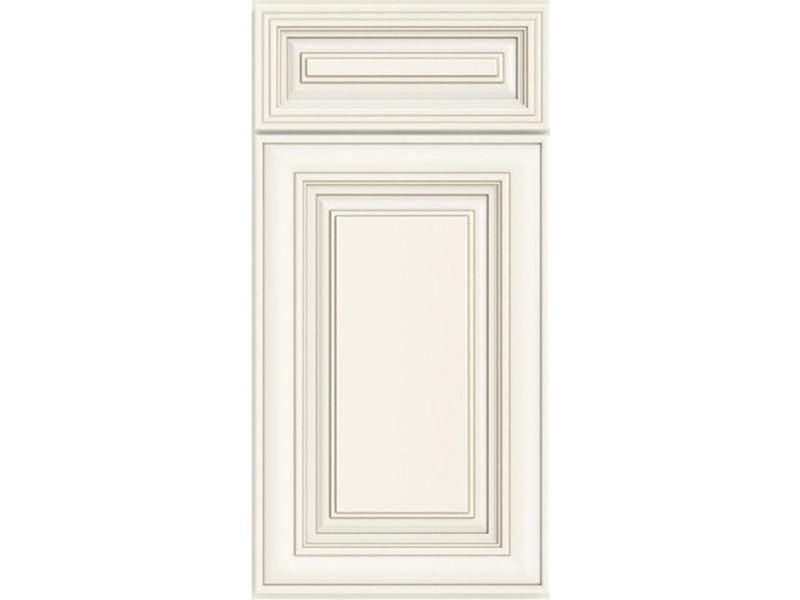 Modern luxury white solid wood kitchen cabinets 1