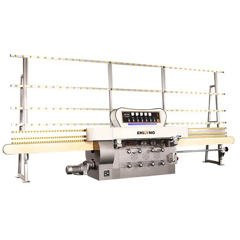 Enkong Top glass straight line edging machine supply for round edge processing 1