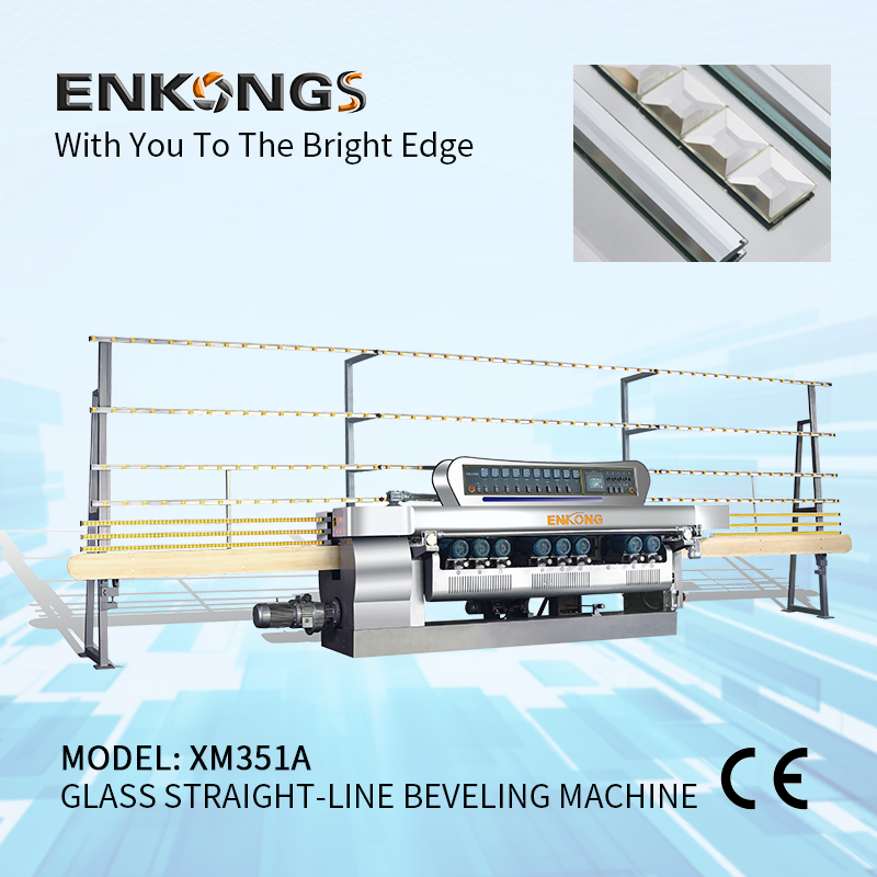 Xm351A Glass Shape Edging & Beveling Machines Process Various Edge Finishes with PLC 2