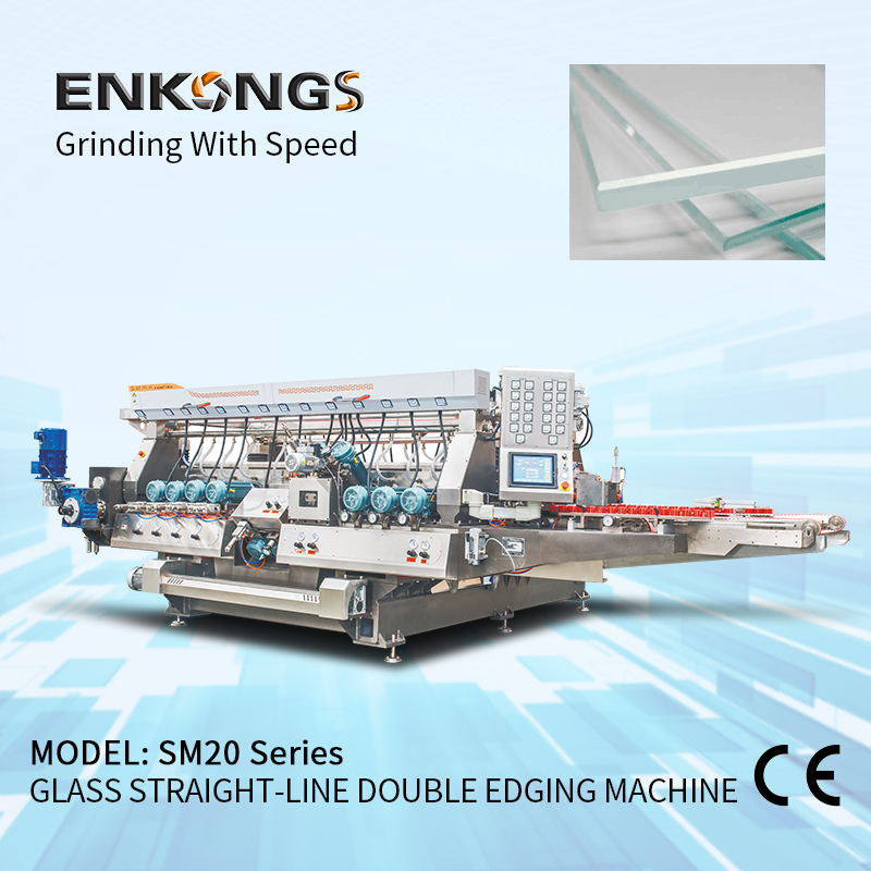 PLC Automatic Horizontal Sm20 Glass Straight Line Standard Double Edging and Grinding Polishing Processing Machinery with CE 2