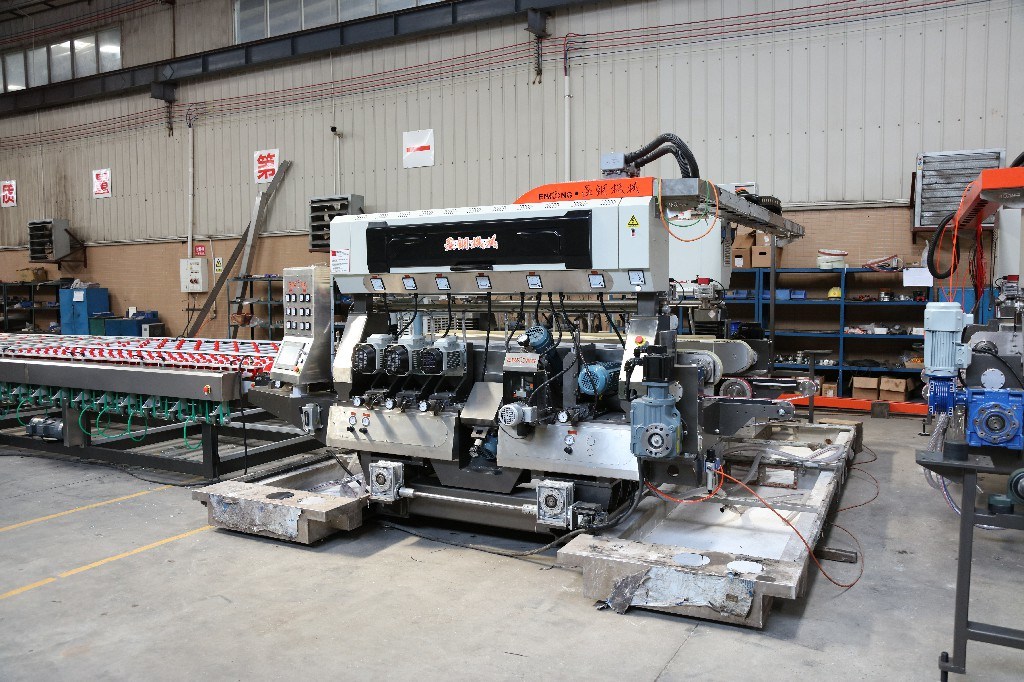 High Speedy Small Glass Edger Glass Edging Machine Prices Sm10 Double Bevelling and Polishing Machine 3