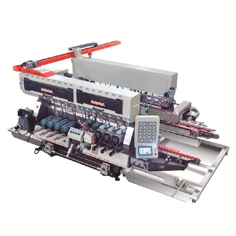 High Speed Good Precision Sm26 Glass Double Straight-Line Edging Machine with PLC 1