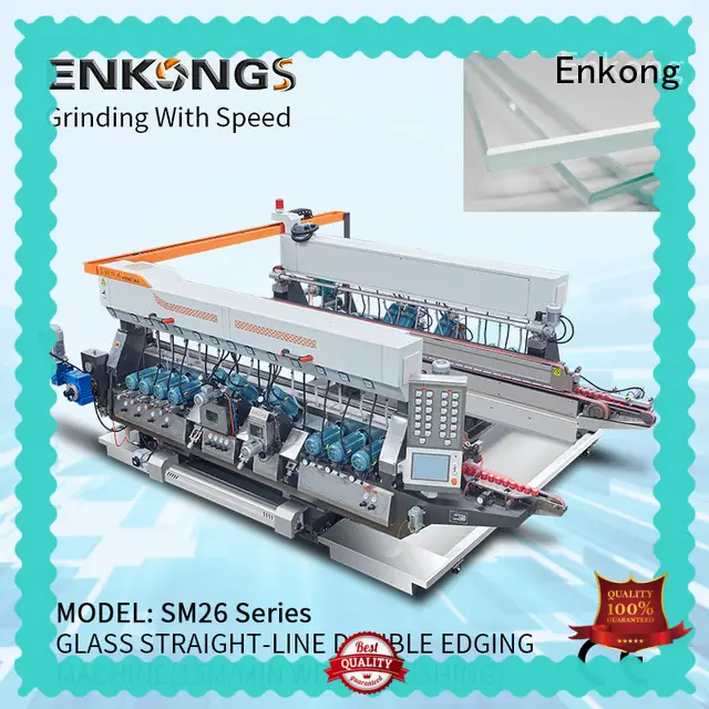 Enkong SM 12/08 glass double edging machine manufacturer for round edge processing 1