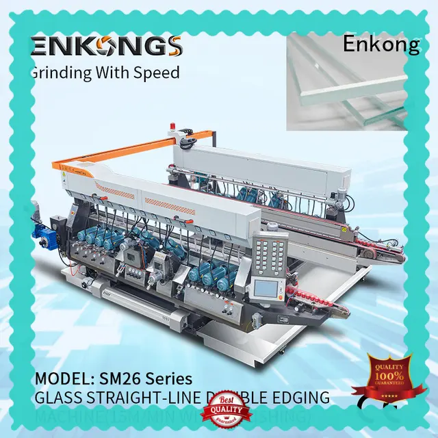 Enkong SM 12/08 glass double edging machine manufacturer for round edge processing 1