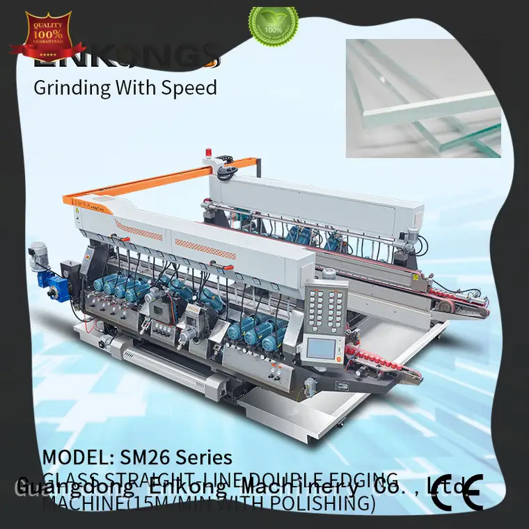 Enkong modularise design glass double edging machine factory direct supply for round edge processing 1