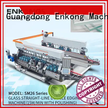 Enkong SM 26 glass double edging machine manufacturer for round edge processing 1