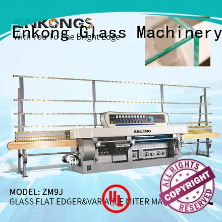 Enkong 5 adjustable spindles glass mitering machine customized for polish 1