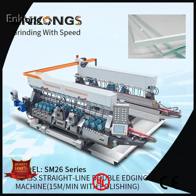 Enkong quality glass double edging machine manufacturer for round edge processing 1