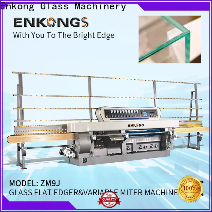 Enkong 5 adjustable spindles glass mitering machine manufacturer for grind 1