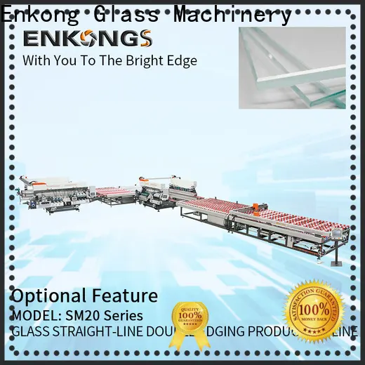 Enkong straight-line glass double edging machine manufacturer for round edge processing 1