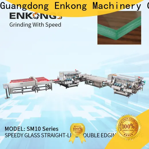 Enkong quality glass double edging machine wholesale for round edge processing 1