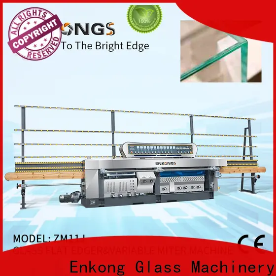 Enkong 5 adjustable spindles glass mitering machine manufacturer for polish 1
