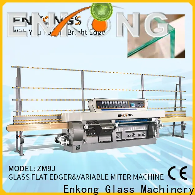 Enkong 5 adjustable spindles glass mitering machine wholesale for polish 1