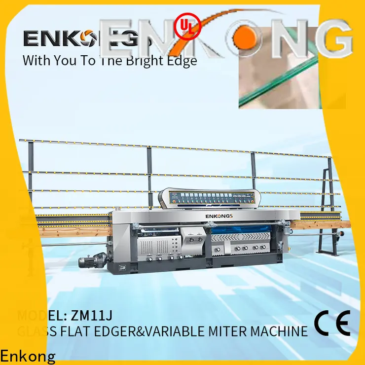 Enkong ZM11J glass mitering machine customized for grind1 1