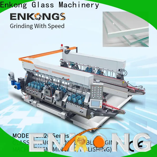 Enkong quality glass double edging machine series for round edge processing 1