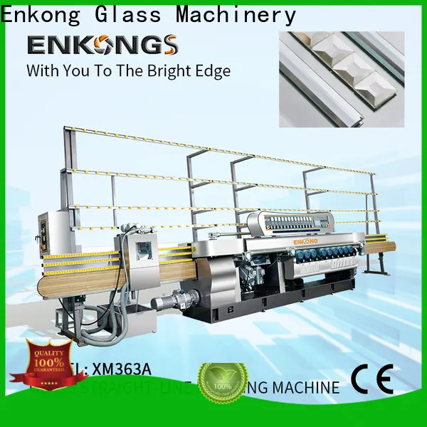 Enkong Top glass straight line beveling machine factory for glass processing 1