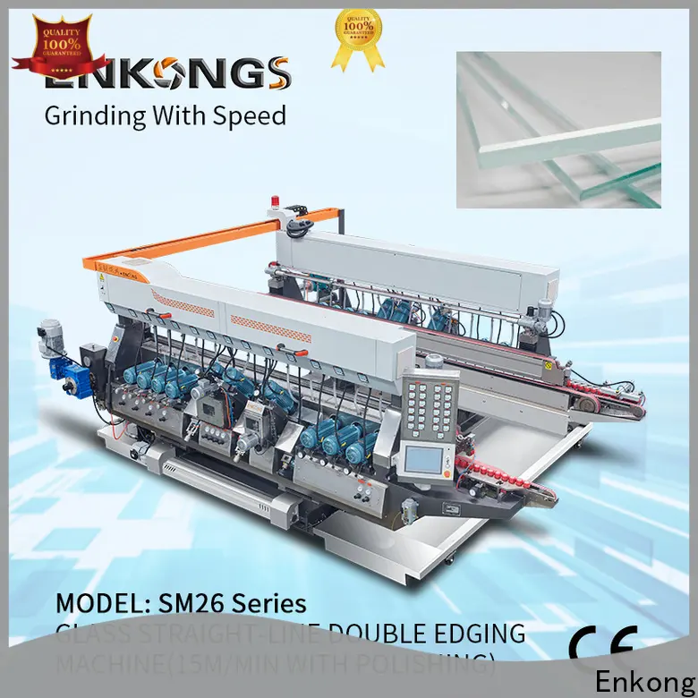 Enkong modularise design glass double edger machine supply for household appliances 1