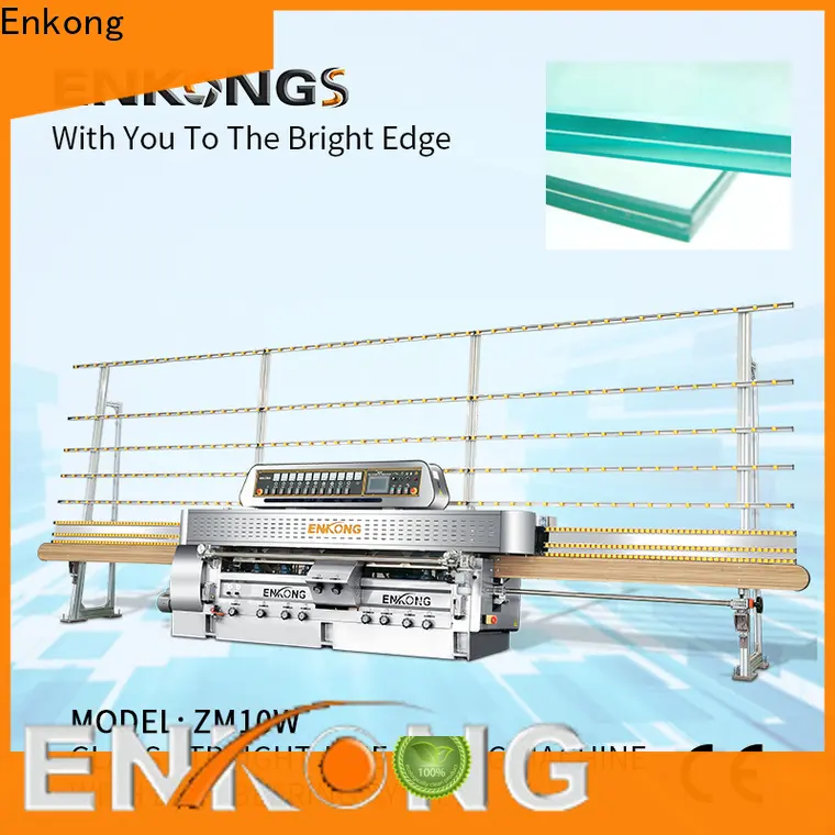 Enkong with ABB spindle motors glass straight line edging machine company for grind 1