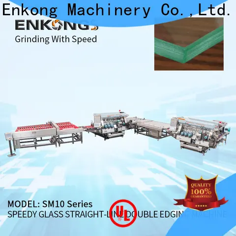 Enkong straight-line automatic glass edge polishing machine factory for round edge processing 1