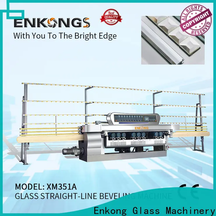 Enkong Wholesale glass straight line beveling machine supply for glass processing 1