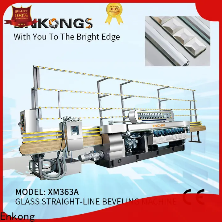 Enkong xm371 glass straight line beveling machine factory for glass processing 1