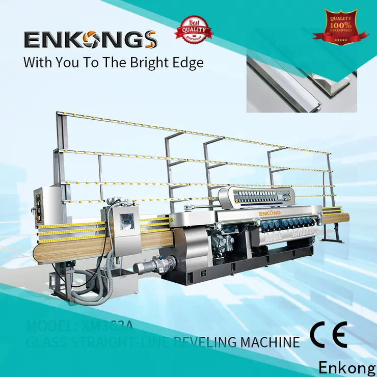 Enkong xm351 glass straight line beveling machine factory for glass processing 1